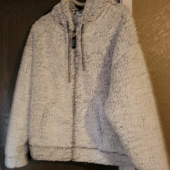 PINK Victoria's Secret Tops - Fleece hooded zip up Jacket